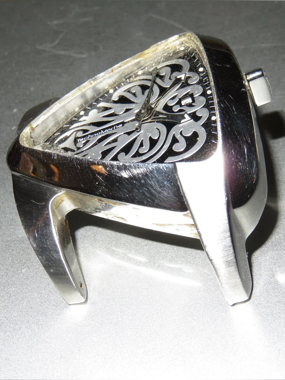 TechnoMarine Maori Rare Tribal Triangle 39mm Case Swiss Watch No Crystal New Bat